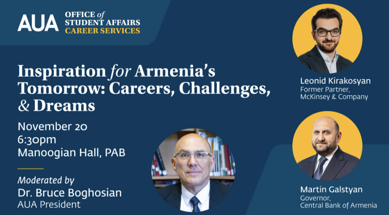 Inspiration for Armenia’s Tomorrow: Careers, Challenges, and Dreams — Career event Armenia
