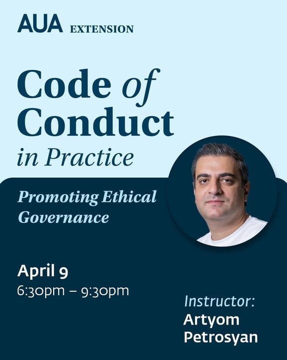 Վարքագծի կանոնները որպես կորպորատիվ կառավարման գլխավոր տարր - Career event Armenia