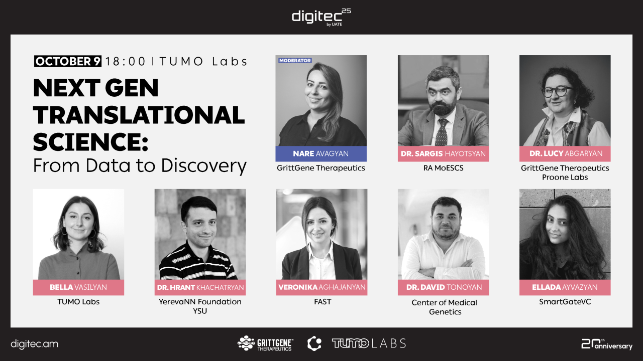 Digitec Satellite Event | Next Gen Translational Science: From Data to Discovery — Career event Armenia