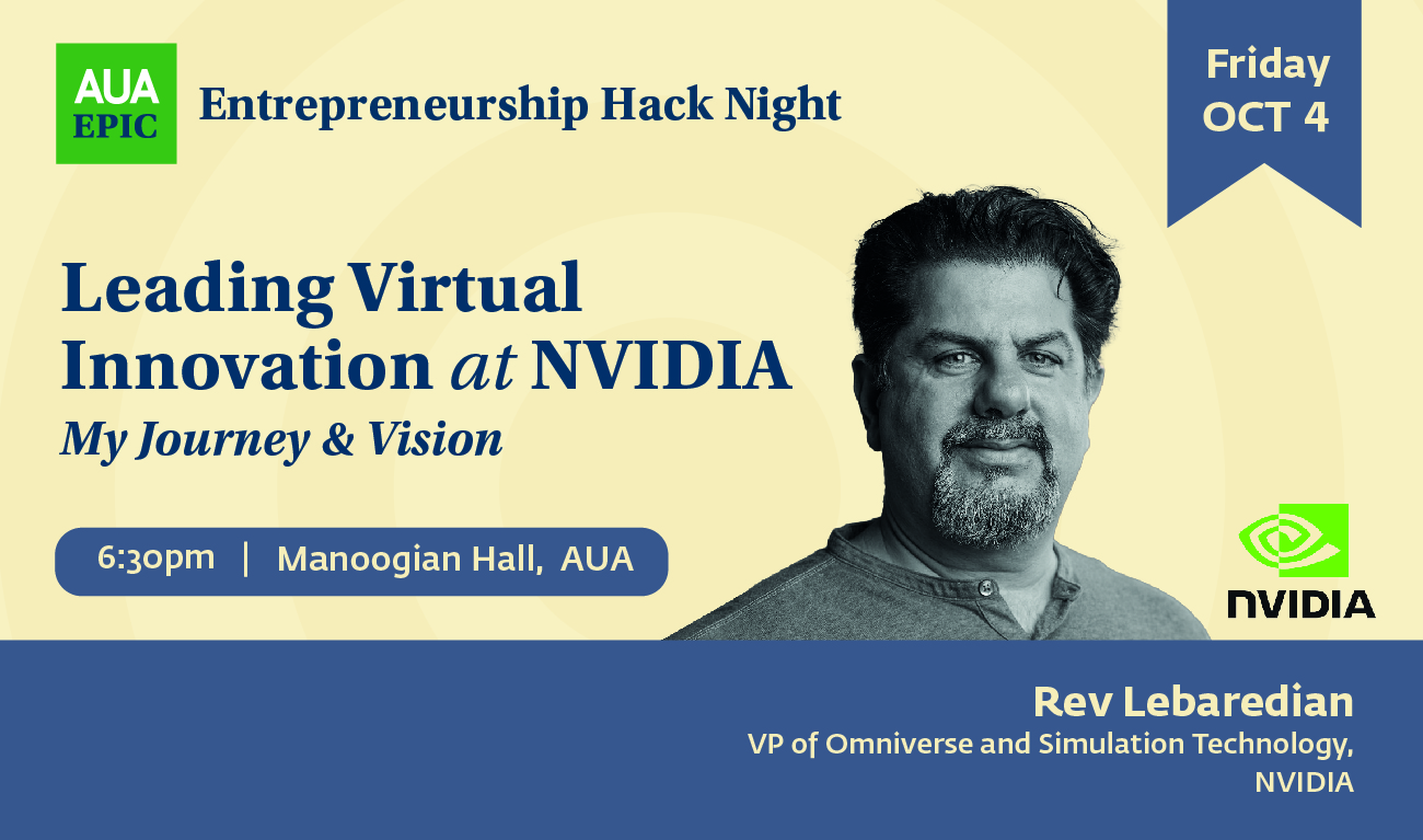 Entrepreneurship Hack Night with Rev Lebaredian — Career event Armenia